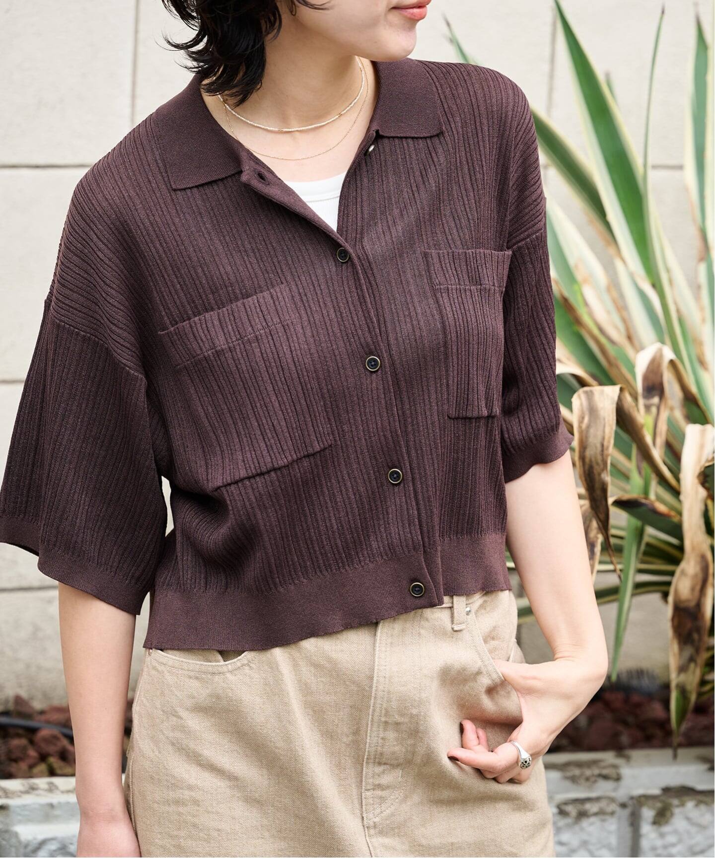 crepuscule Women's Washi S/S Shirt（ニット／セーター）｜BOICE FROM
