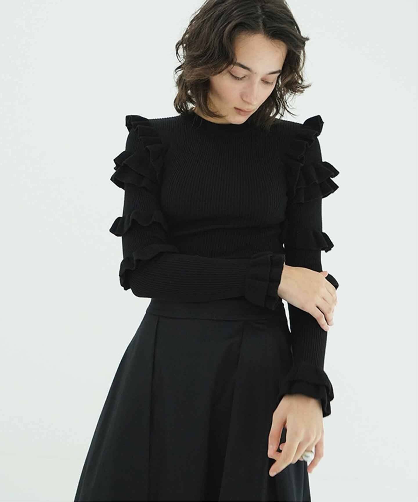 CLANE FRILL SLEEVE KNIT TOPS（ニット／セーター）｜BOICE FROM