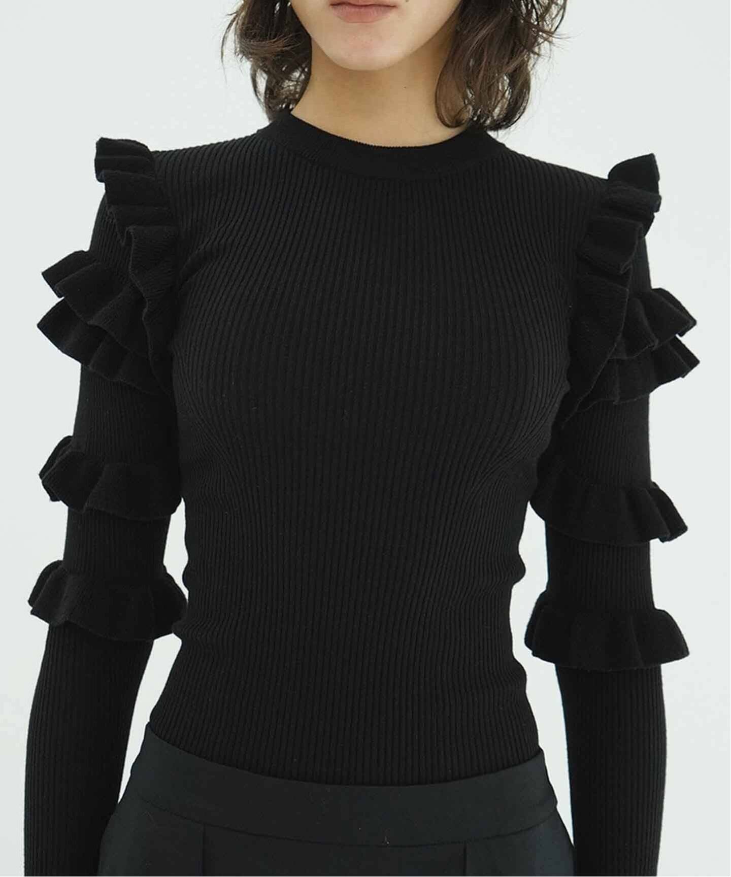 CLANE FRILL SLEEVE KNIT TOPS（ニット／セーター）｜BOICE FROM