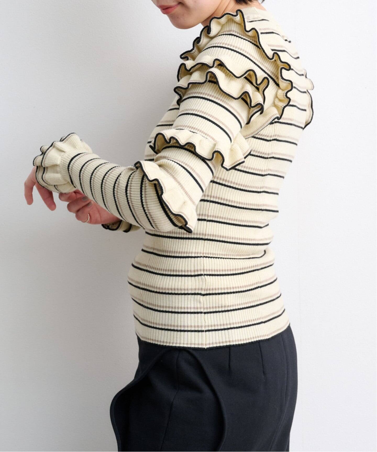 CLANE FRILL SLEEVE KNIT TOPS（ニット／セーター）｜BOICE FROM