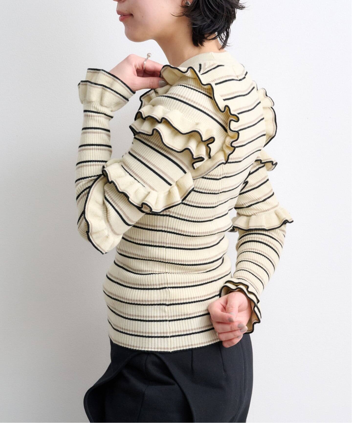 CLANE FRILL SLEEVE KNIT TOPS（ニット／セーター）｜BOICE FROM