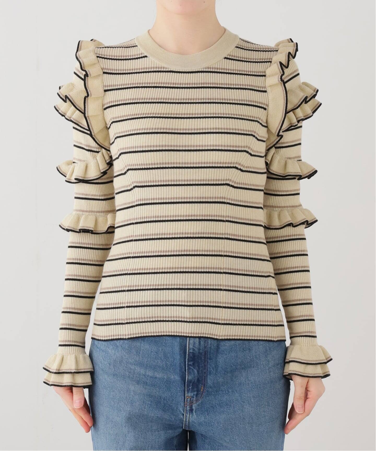 CLANE FRILL SLEEVE KNIT TOPS（ニット／セーター）｜BOICE FROM