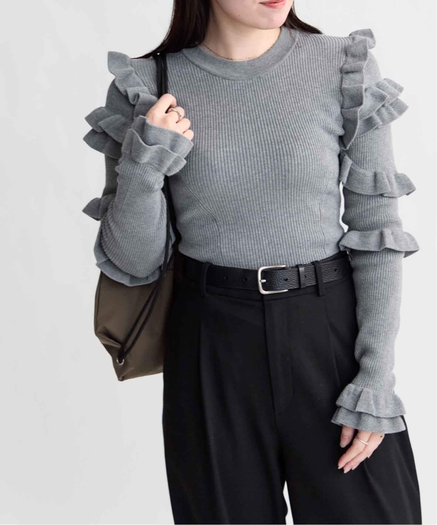 CLANE FRILL SLEEVE KNIT TOPS（ニット／セーター）｜BOICE FROM