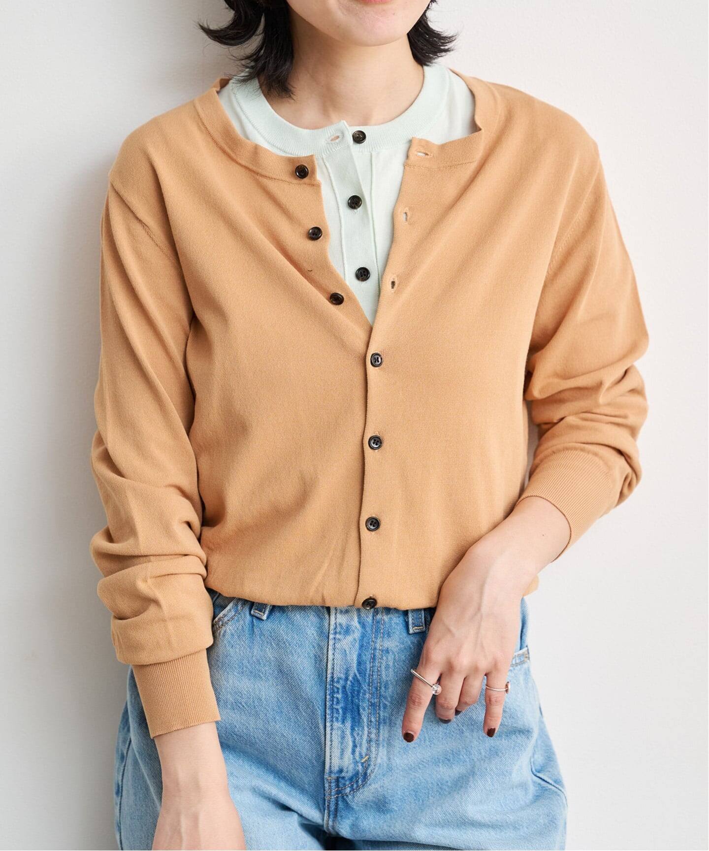 CLANE W LAYERED KNIT CARDIGAN（ニット／セーター）｜BOICE FROM