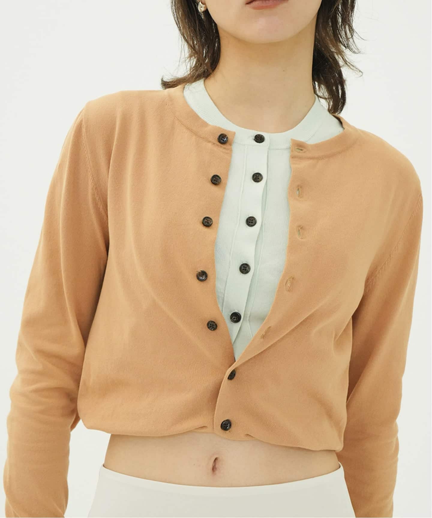 CLANE W LAYERED KNIT CARDIGAN（ニット／セーター）｜BOICE FROM