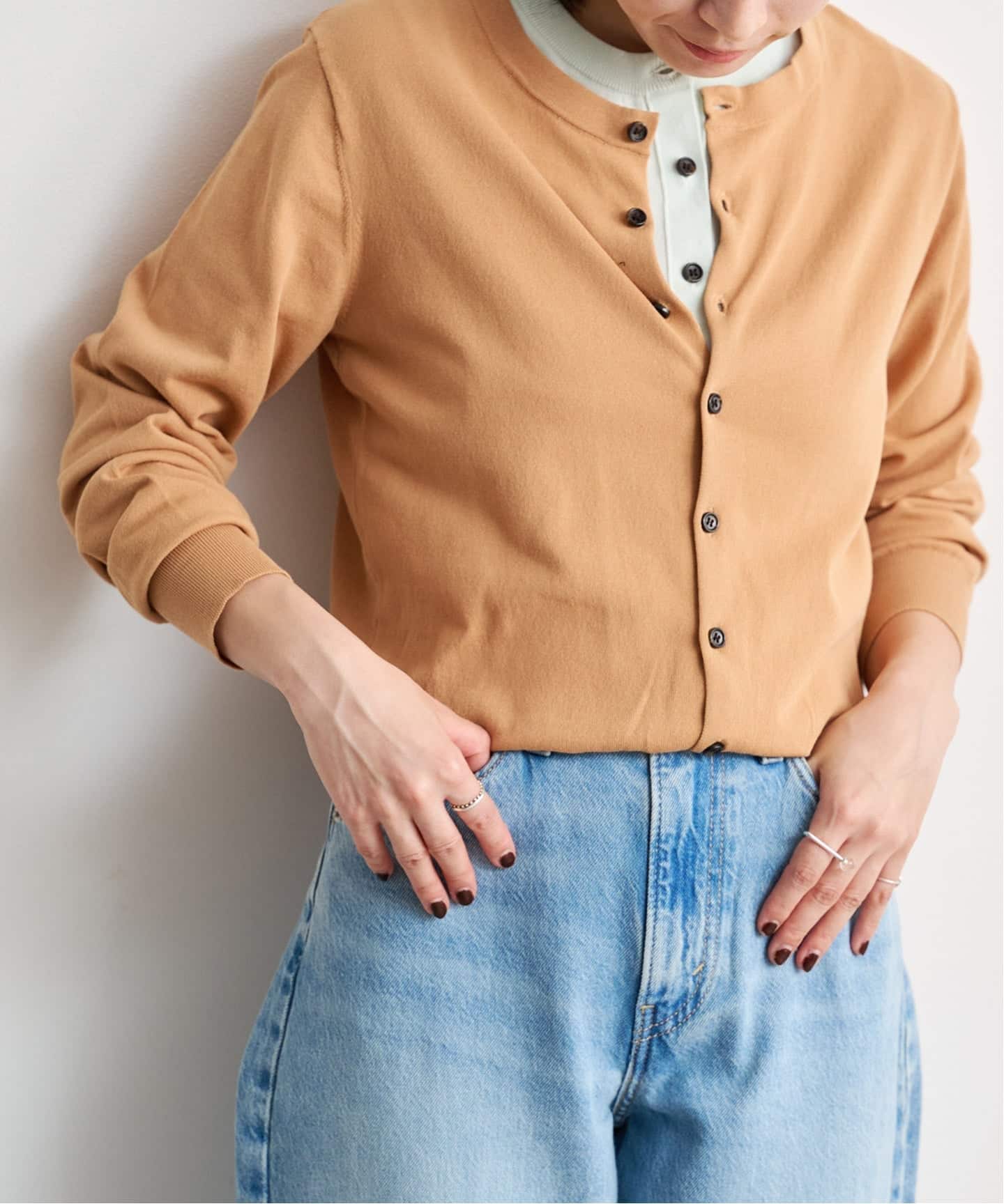新品 CLANE W LAYERED KNIT CARDIGAN ピンク CLANE/W LAYERED KNIT CARDIGAN｜Daytona Park(FREAK'S STORE公式通販)
