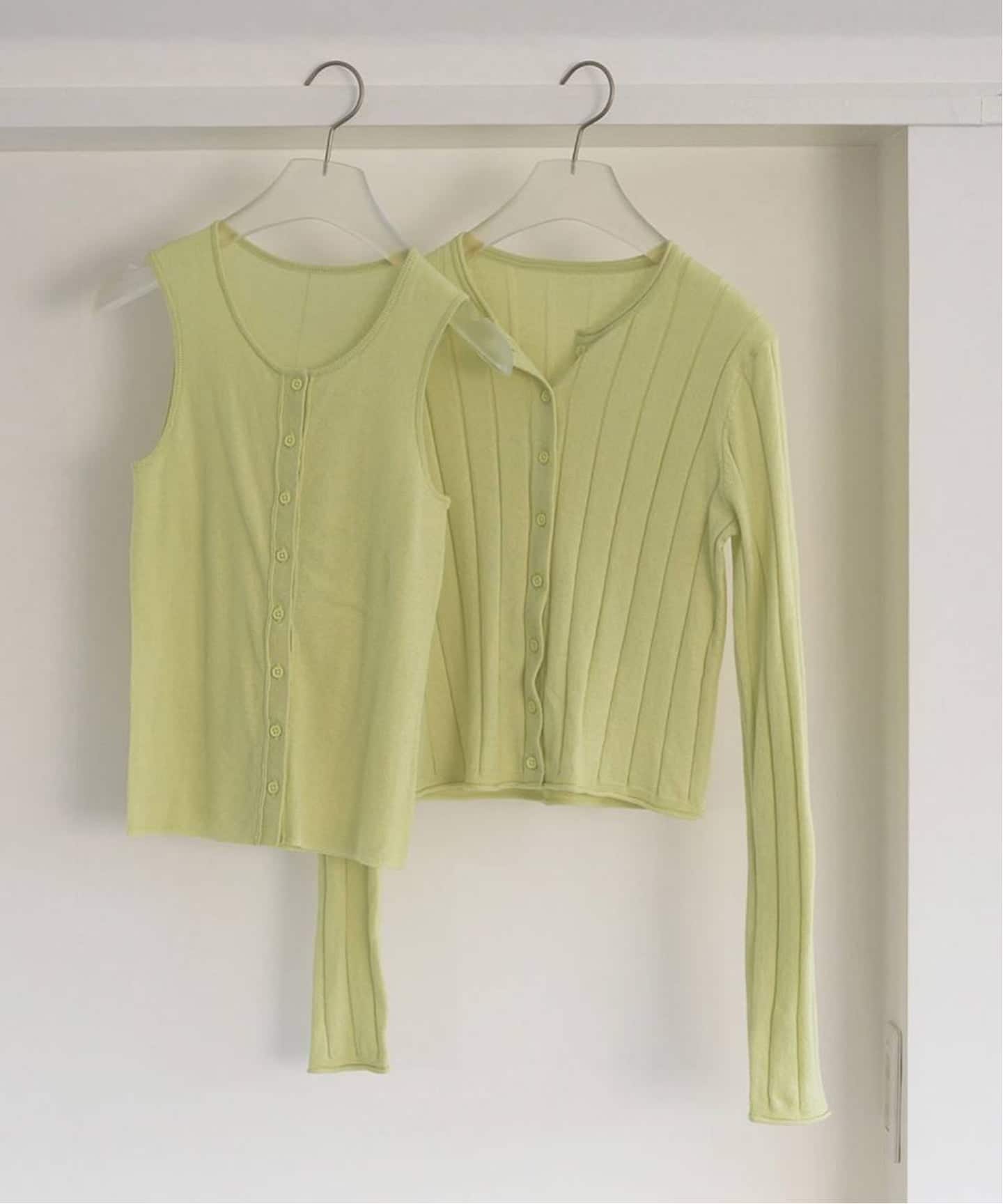 anuke Cotton Layered Cardigan（カーディガン）｜BOICE FROM