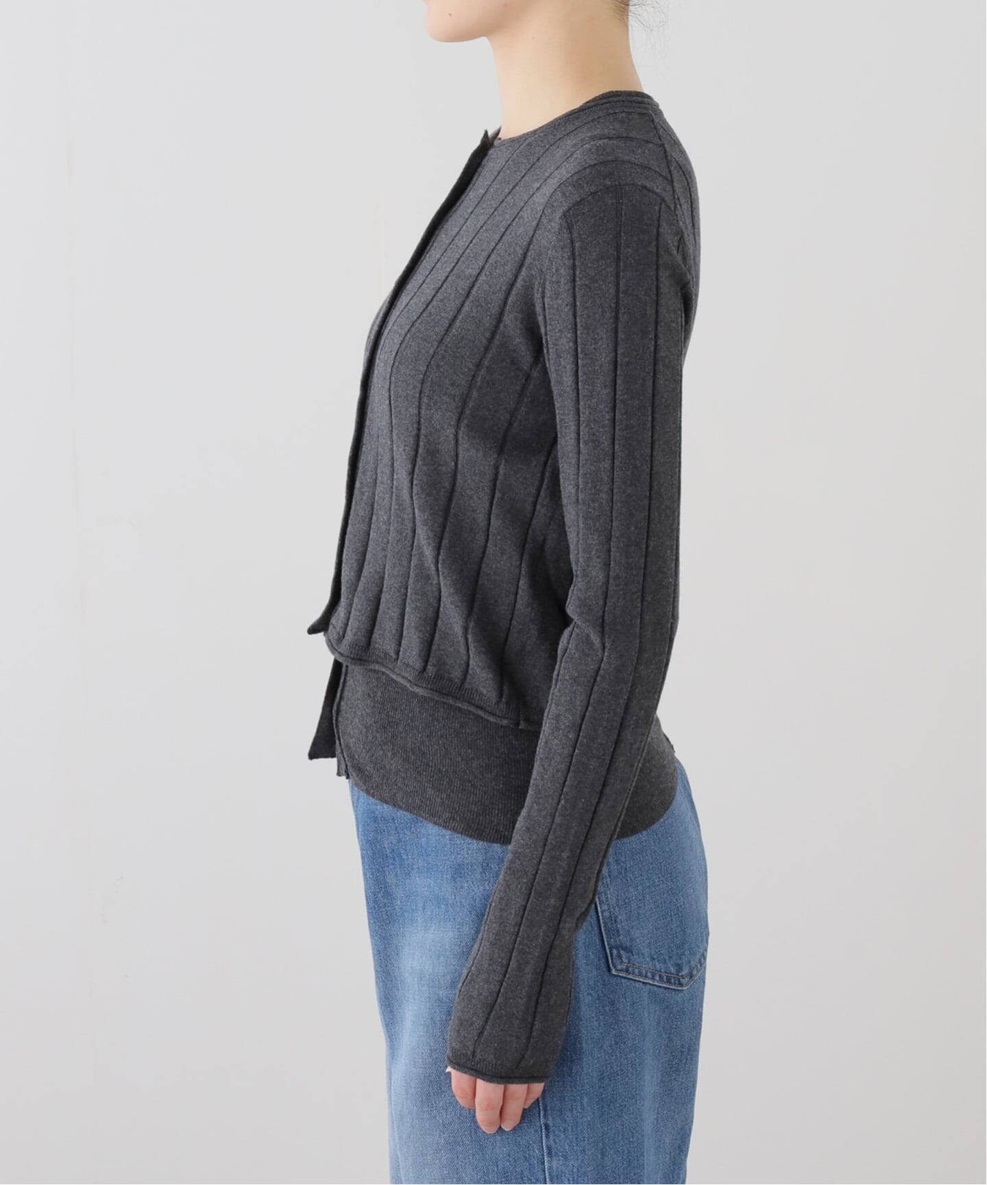anuke Cotton Layered Cardigan（カーディガン）｜BOICE FROM