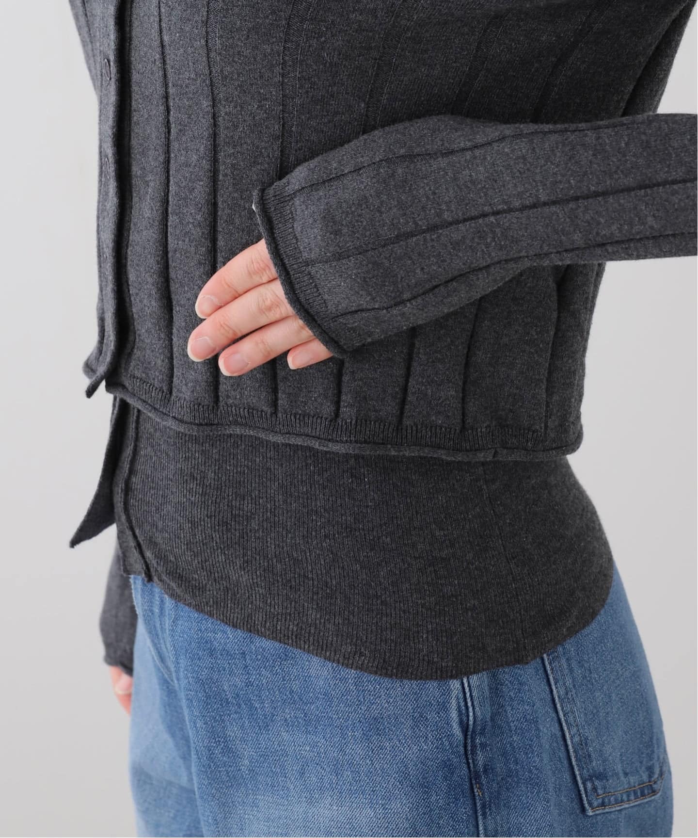 anuke Cotton Layered Cardigan（カーディガン）｜BOICE FROM