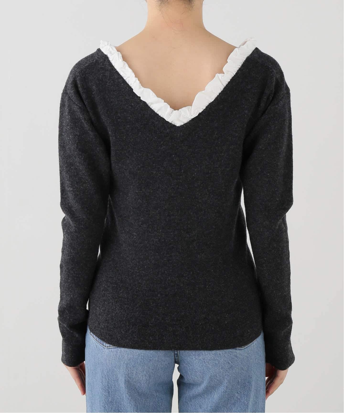 CLANE 2WAY FRILL V NECK KNIT TOPS（ニット／セーター）｜BOICE FROM