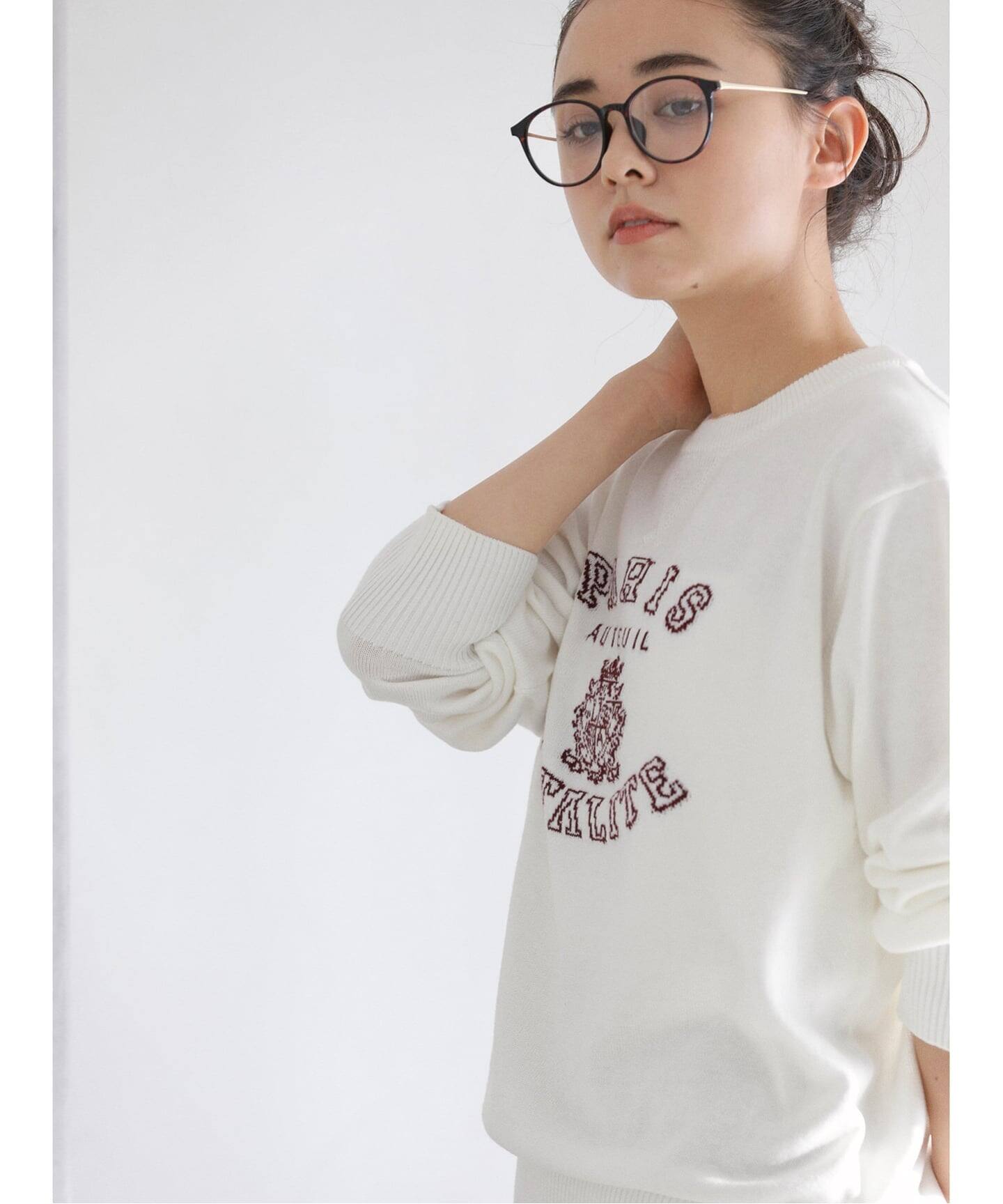 洗える】インターシャロゴニット（ニット／セーター）｜La Totalite