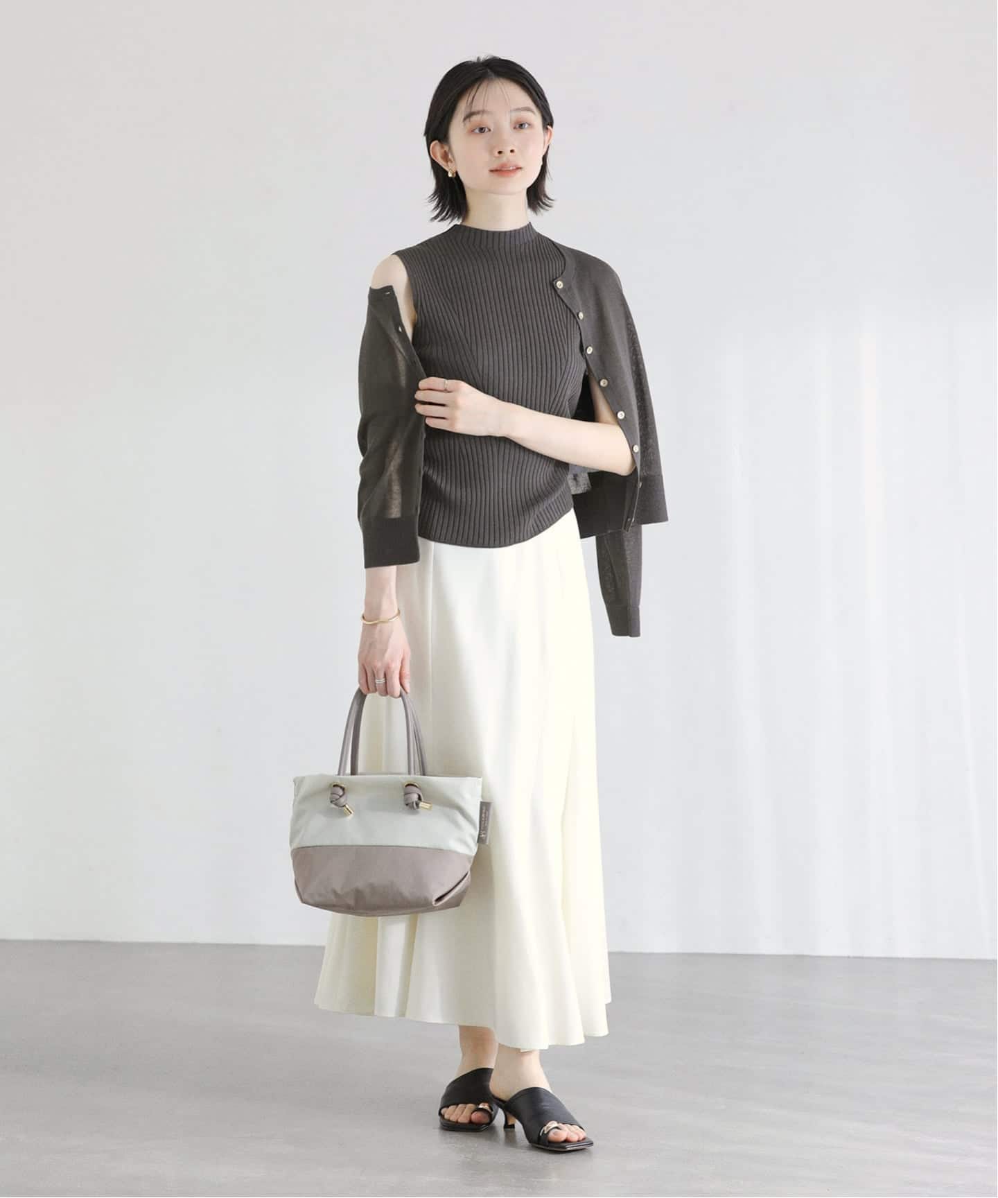 【新品】La TOTALITE ロングカーデアンサンブル【手洗い可能】 La Totalite｜【洗える】シアーカーデアンサンブル | Rakuten Fashion