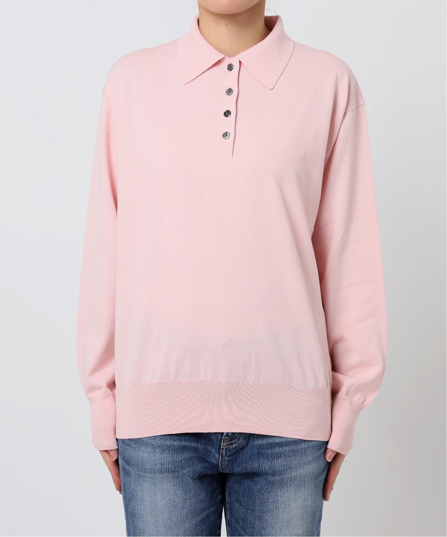 Spick＆Span Emil cotoni ポロシャツニット ピンク Emil cotoni ポロシャツニット（ニット／セーター）｜Spick & Span