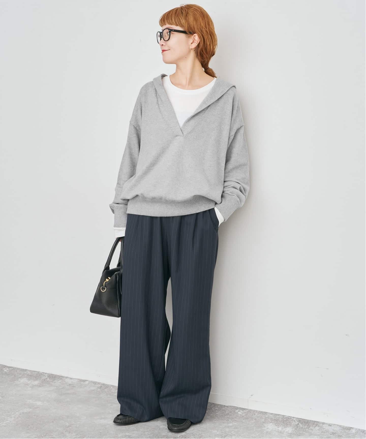 予約》コットンカシミヤフードニットプルオーバー（ニット／セーター