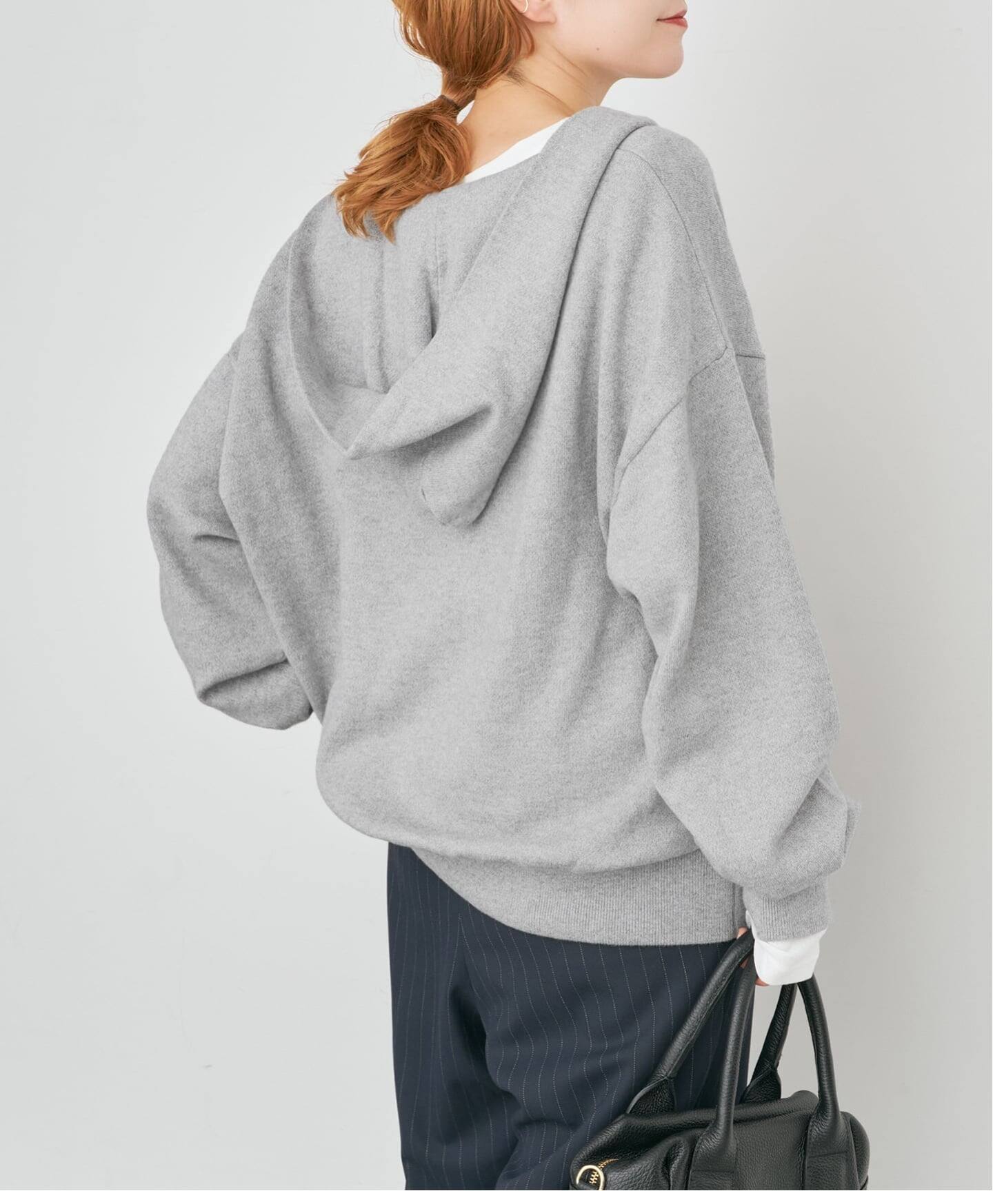 コットンカシミヤ　フード　プルオーバー 予約》コットンカシミヤフードニットプルオーバー（ニット／セーター