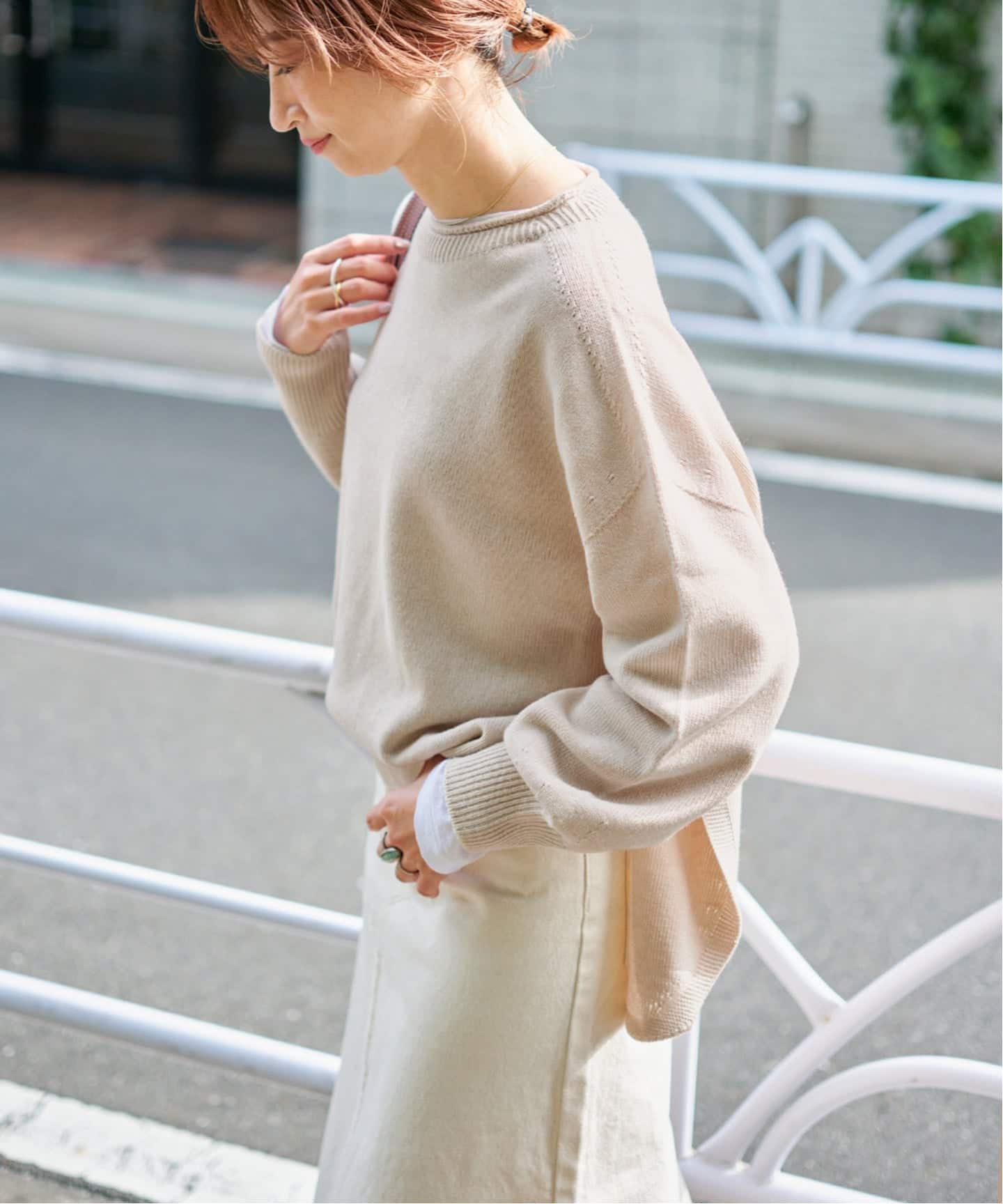 バルキーヤーンルーズボートネックニット（ニット／セーター）｜Spick