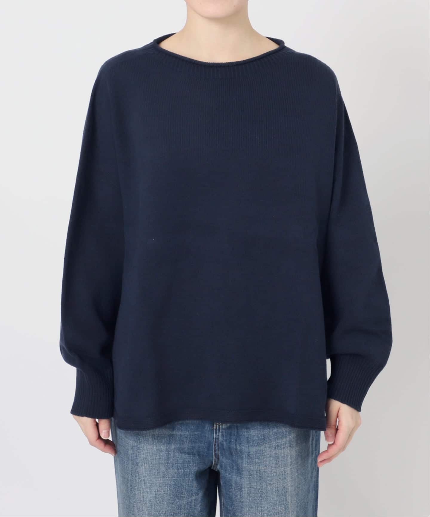 バルキーヤーンルーズボートネックニット（ニット／セーター）｜Spick