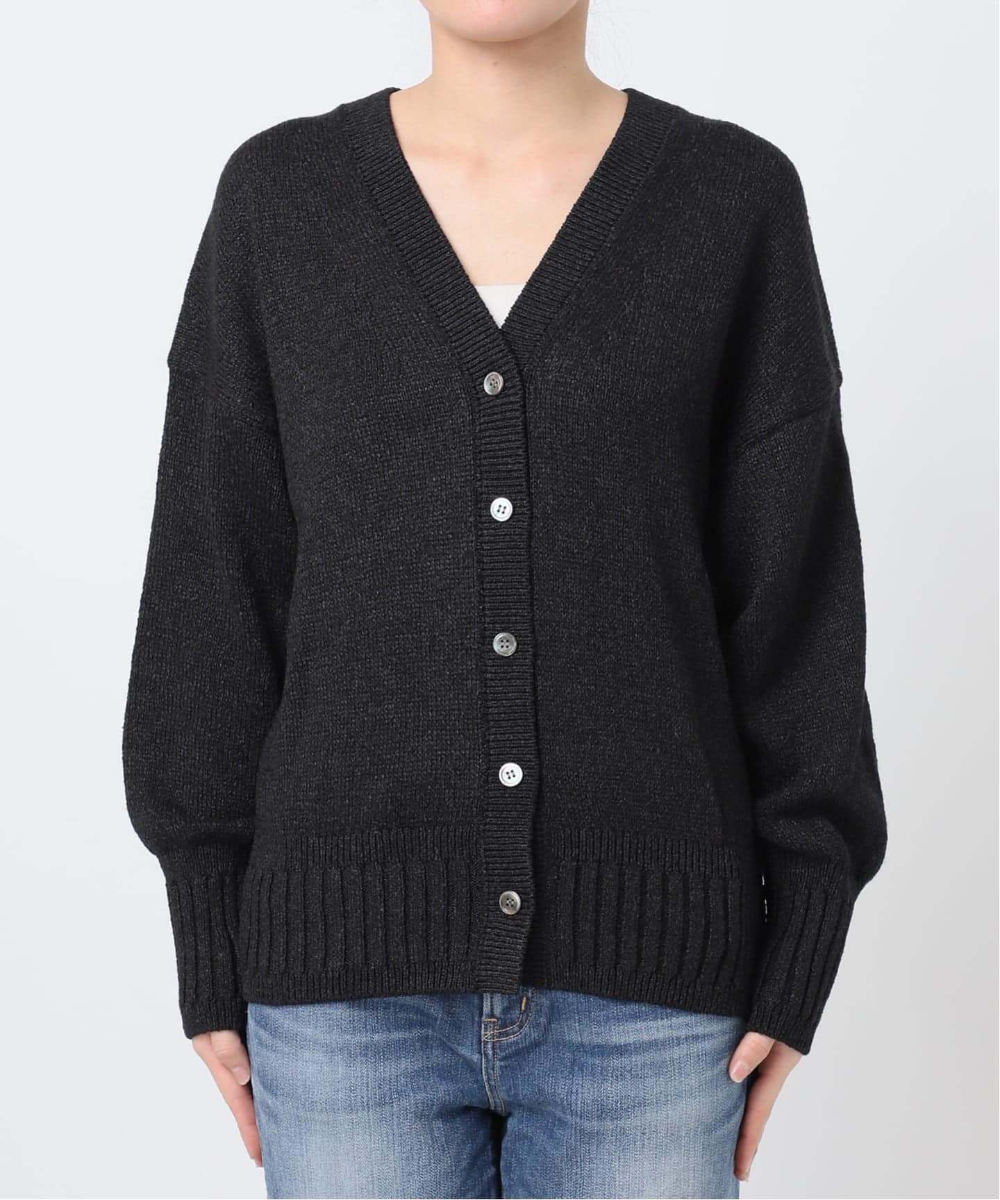 予約》レーヨンペーパーヤーンVネックカーディガン（カーディガン