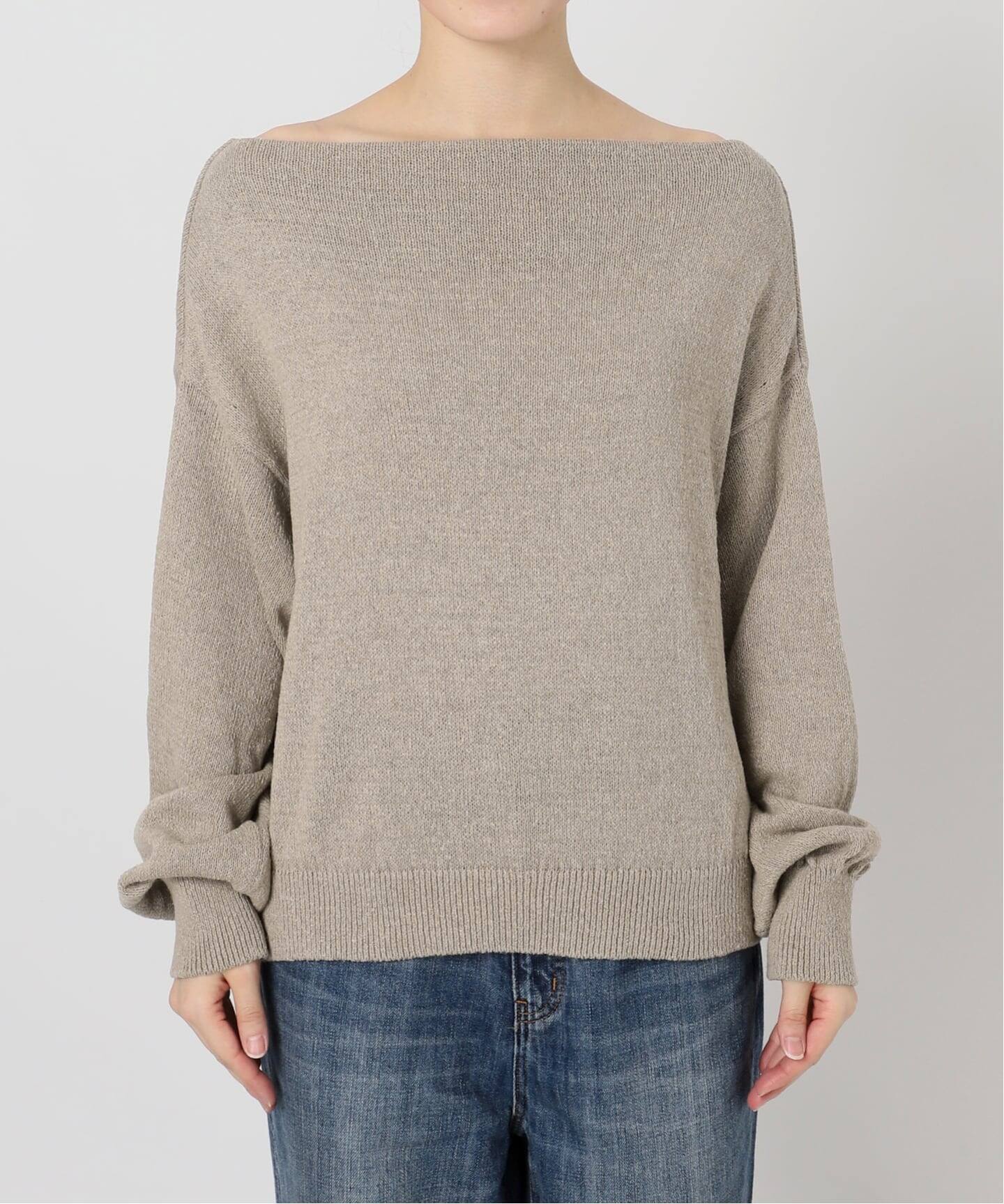 シルクコンペーパーヤーンニュアンスネックニット Spick & Span｜シルクコンペーパーヤーンニュアンスネックニット