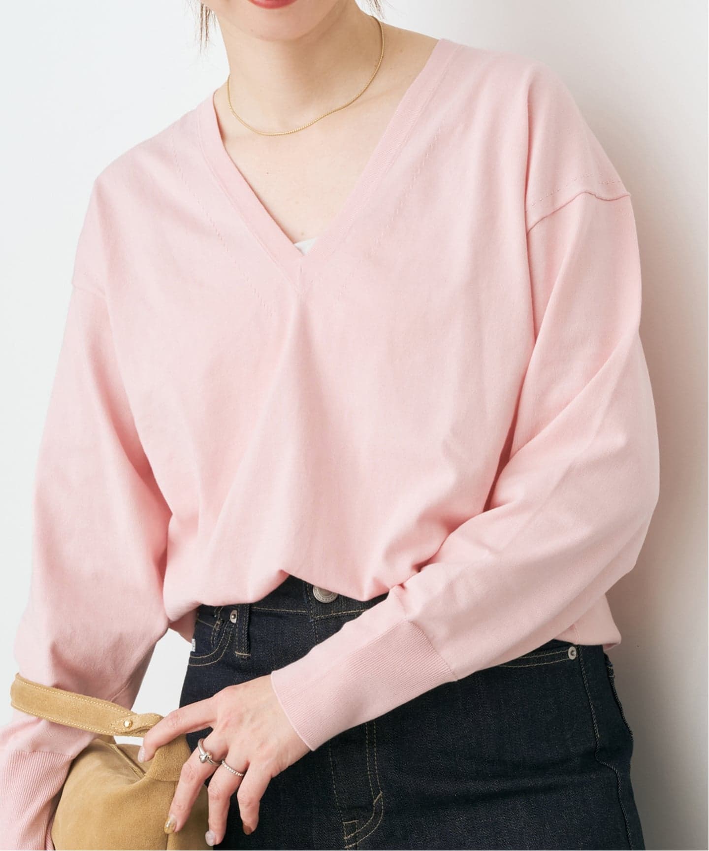 emilcotoni Vネックプルオーバー スピック＆スパン Spick & Span 《予約》Emil cotoni Vネックプル