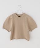 コットンナイロンハーフスリーブニット