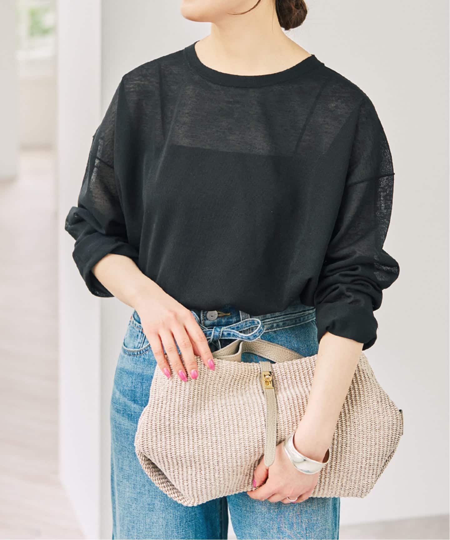 リネン混シアールーズプルオーバー（ニット／セーター）｜Spick & Span