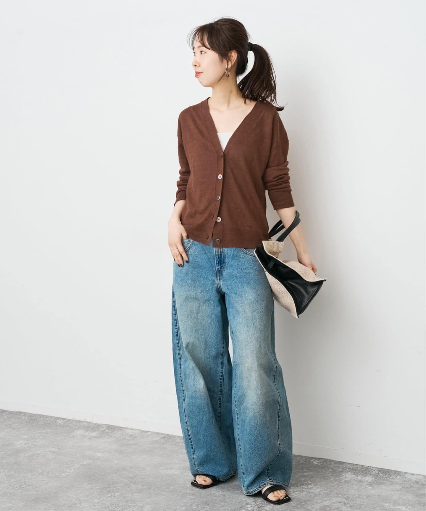 Spick &amp; Span ITALY WOOL 天竺クルーカーディガン Spick & Span（スピックアンドスパン）の「ITALY WOOL 天竺クルー