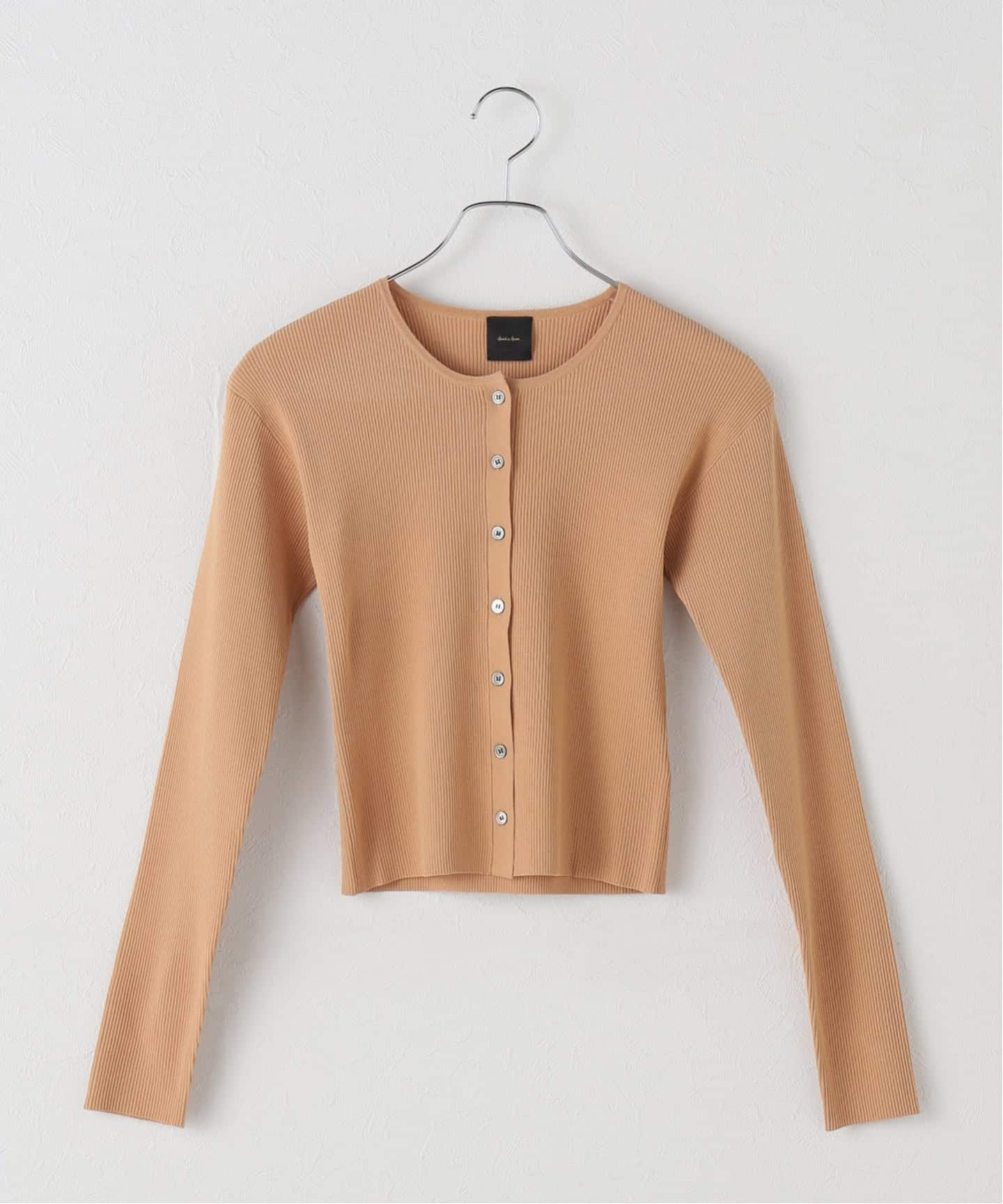 Spick and Span Vis/Pe リブニット Vis/PE リブクルーネックカーディガン（カーディガン）｜Spick & Span