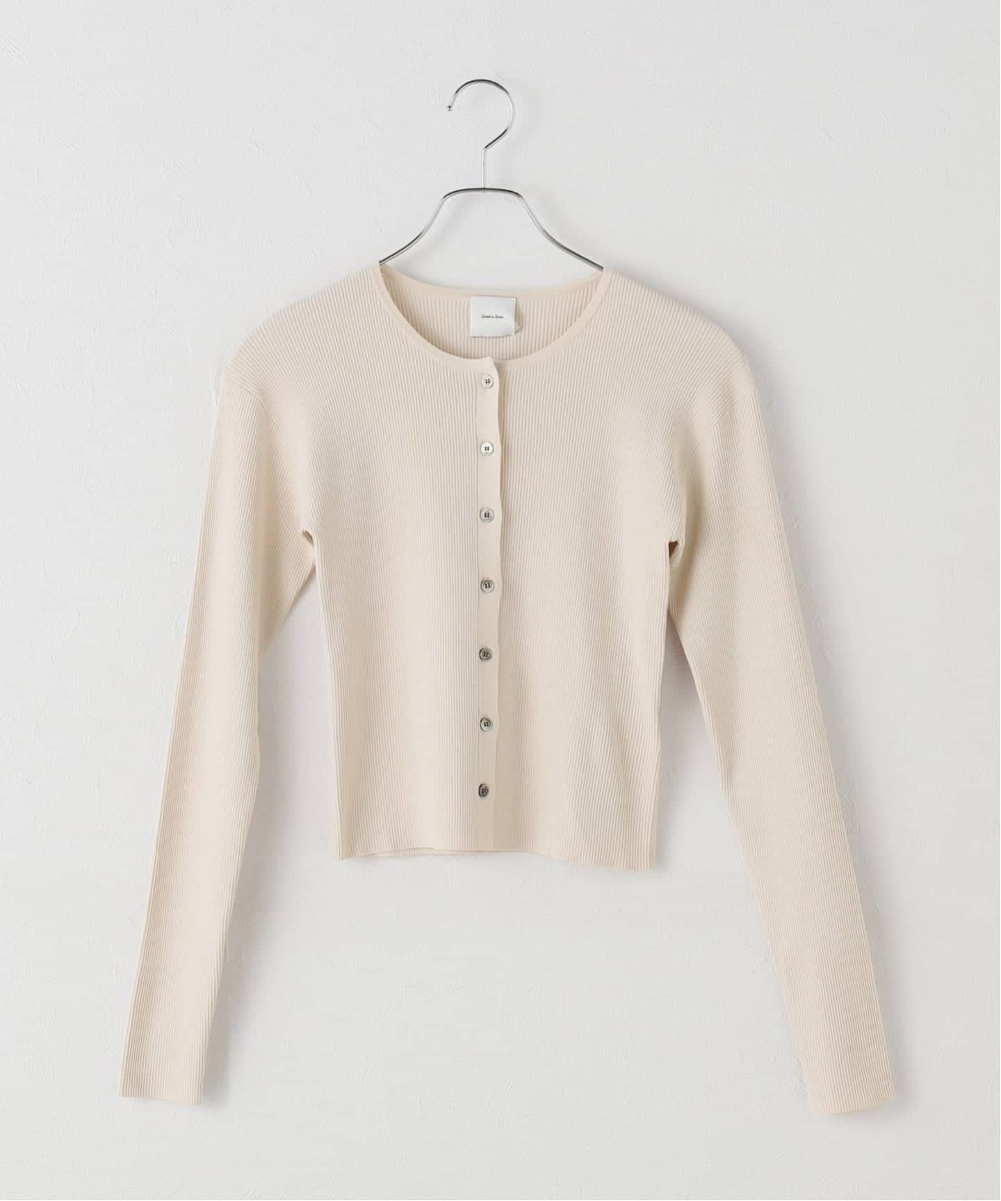 Spick & Span Vis/PE リブクルーネックカーディガン Vis/PE リブクルーネックカーディガン（カーディガン）｜Spick & Span