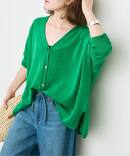 《新色有り / 追加》コットンリネンギマオーバーサイズカーディガン