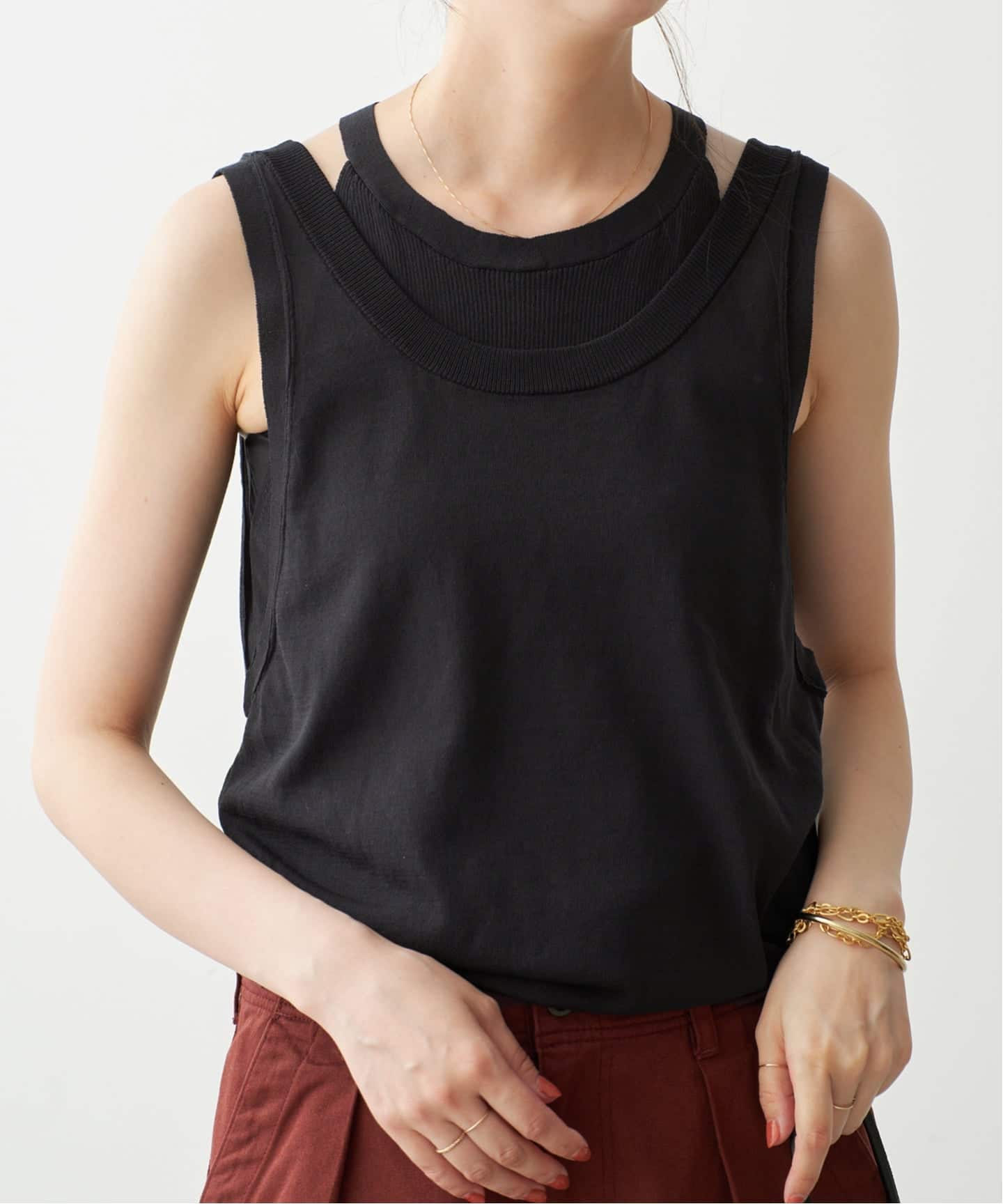 2枚SETタンクレイヤードプルオーバー（Tシャツ／カットソー）｜Spick