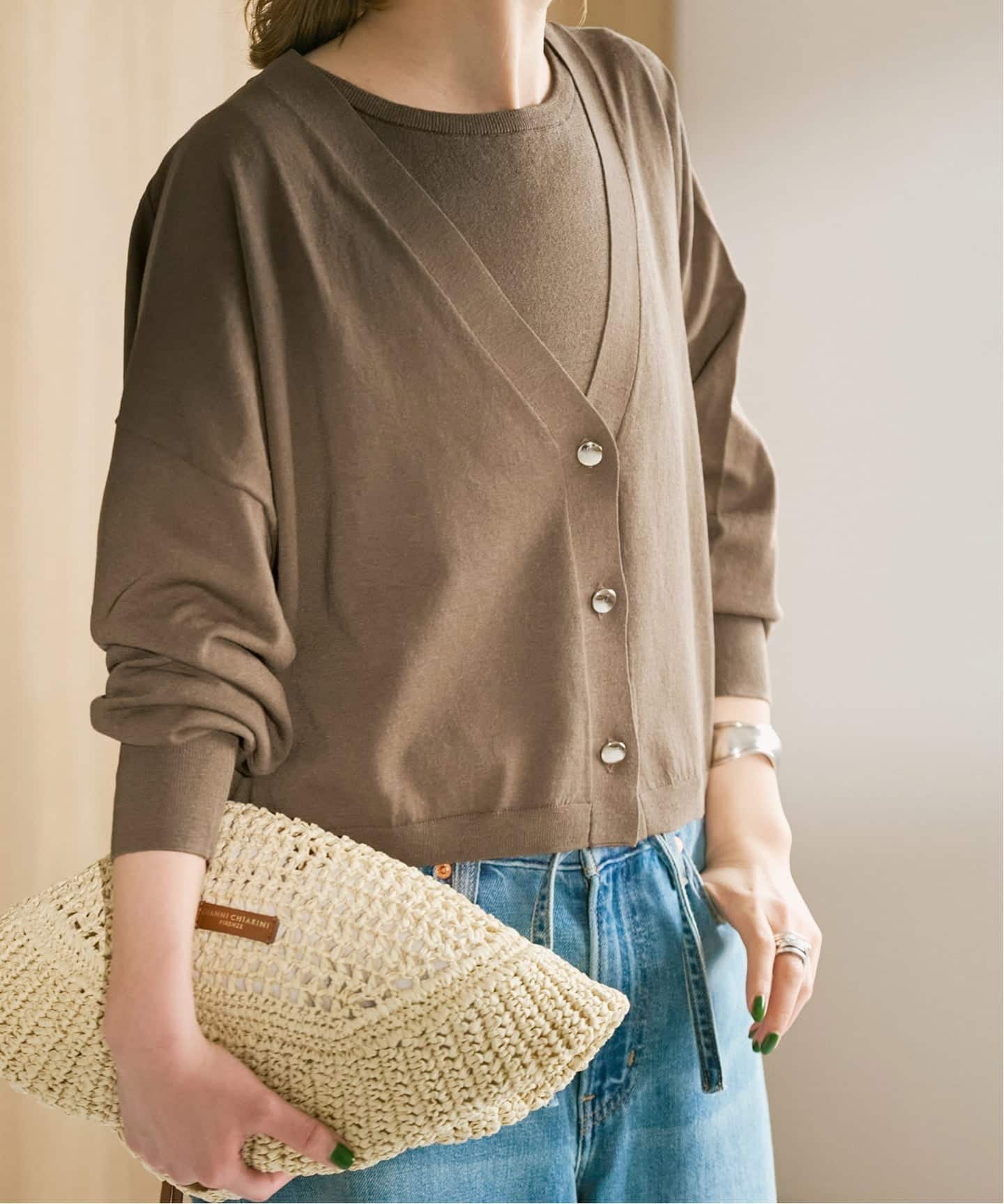 Spick＆span アンサンブルニット 手洗い可》2枚SETアンサンブルニット（アンサンブル）｜Spick & Span