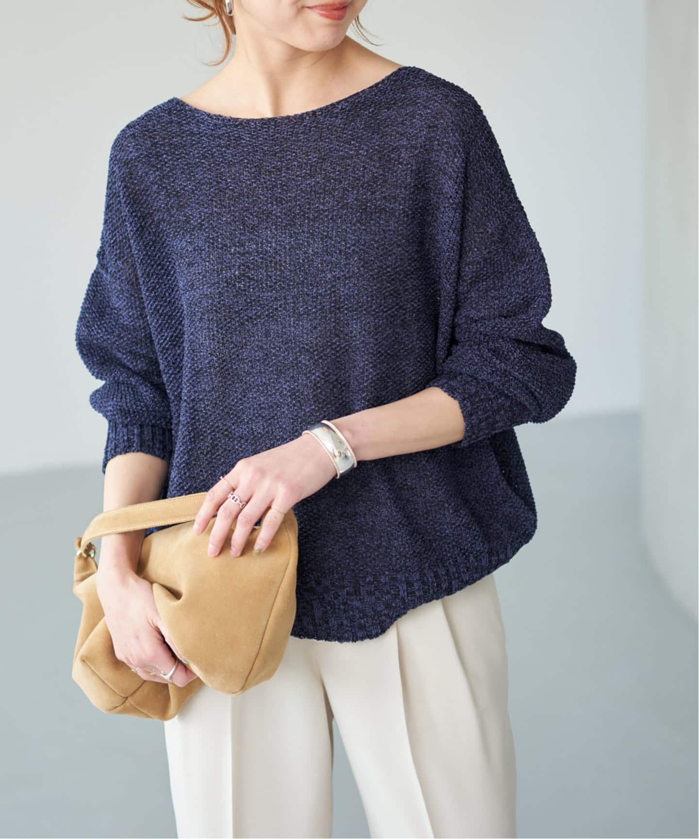 WEB限定カラー有り / 追加予約》ペーパーヤーン2WAYルーズプルオーバー