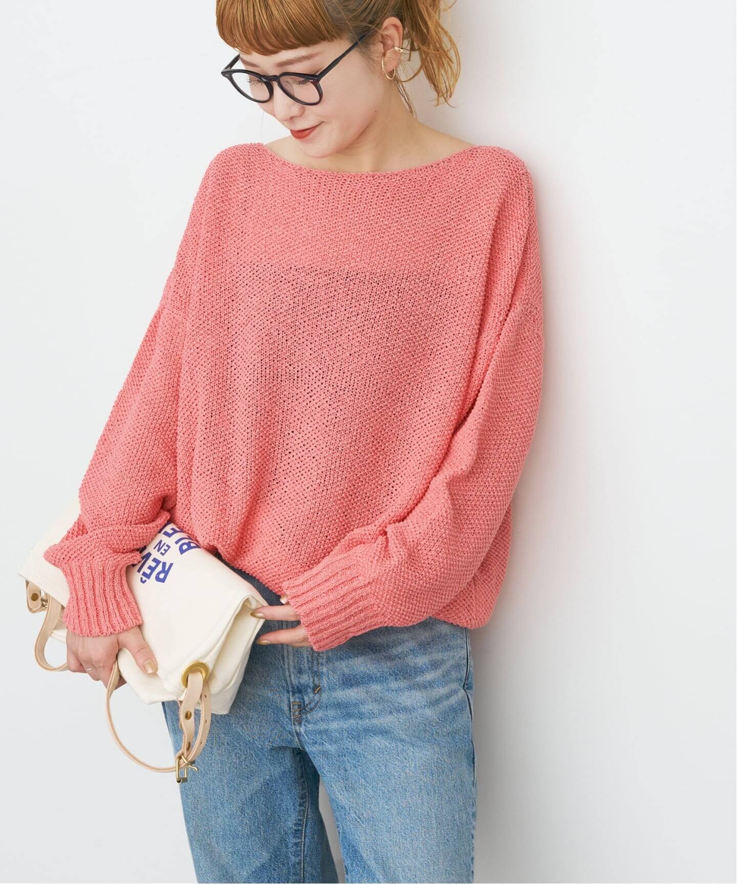 WEB限定カラー有り / 追加予約》ペーパーヤーン2WAYルーズプルオーバー