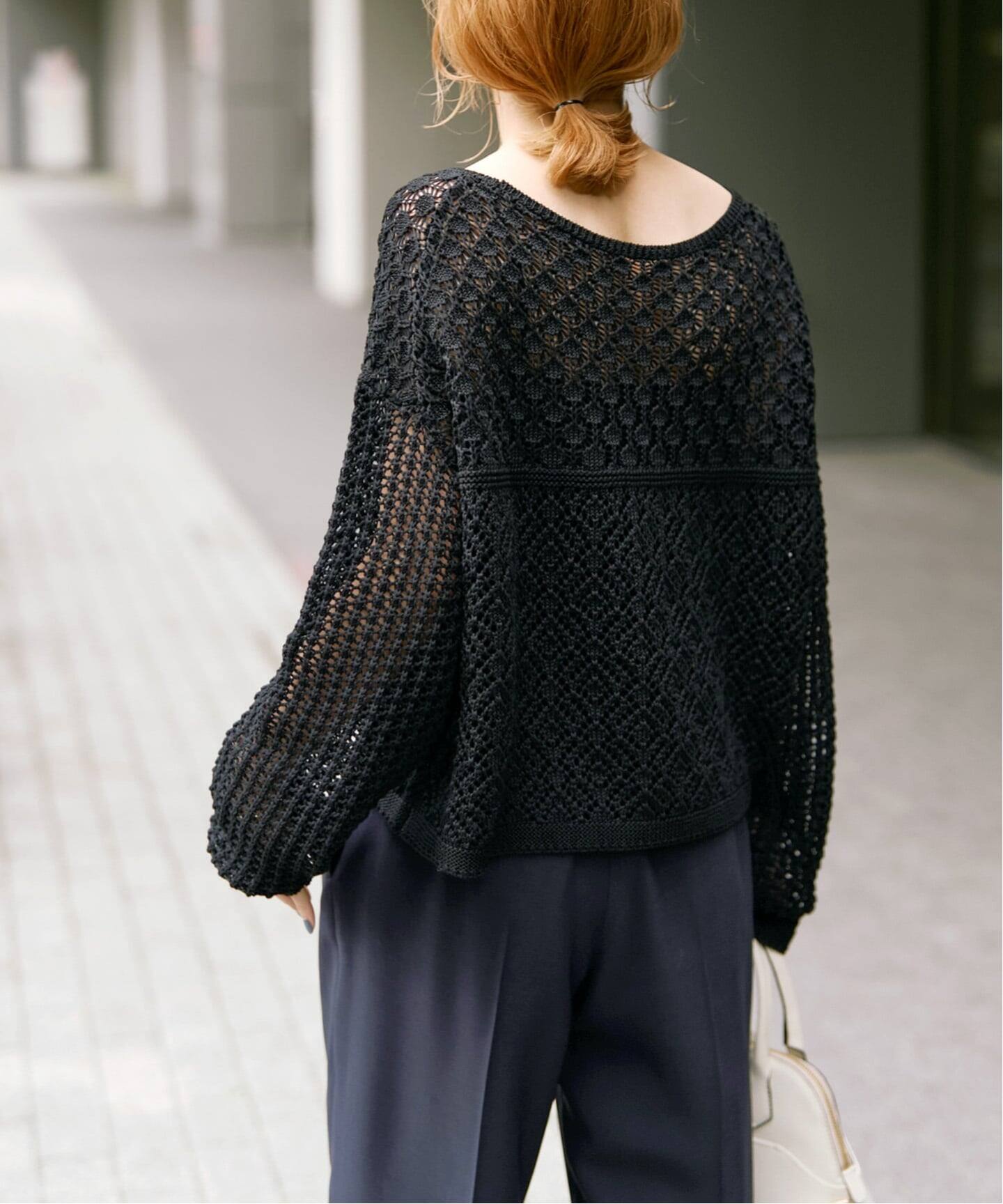 ※12/21削除します　BATONER スカシボートネックセーター BATONER (バトナー) SUKASHI BOAT NECK / スカシボートネック