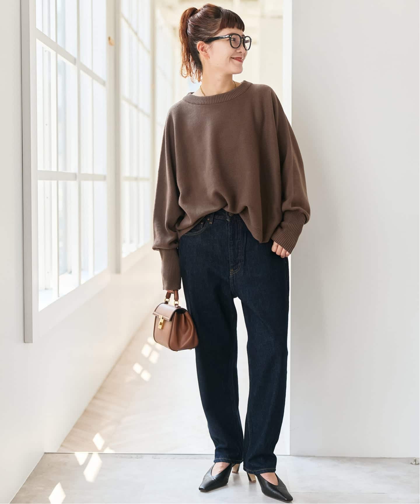 WEB限定 / 追加4予約》バルキーヤーンドルマンロングリブニット