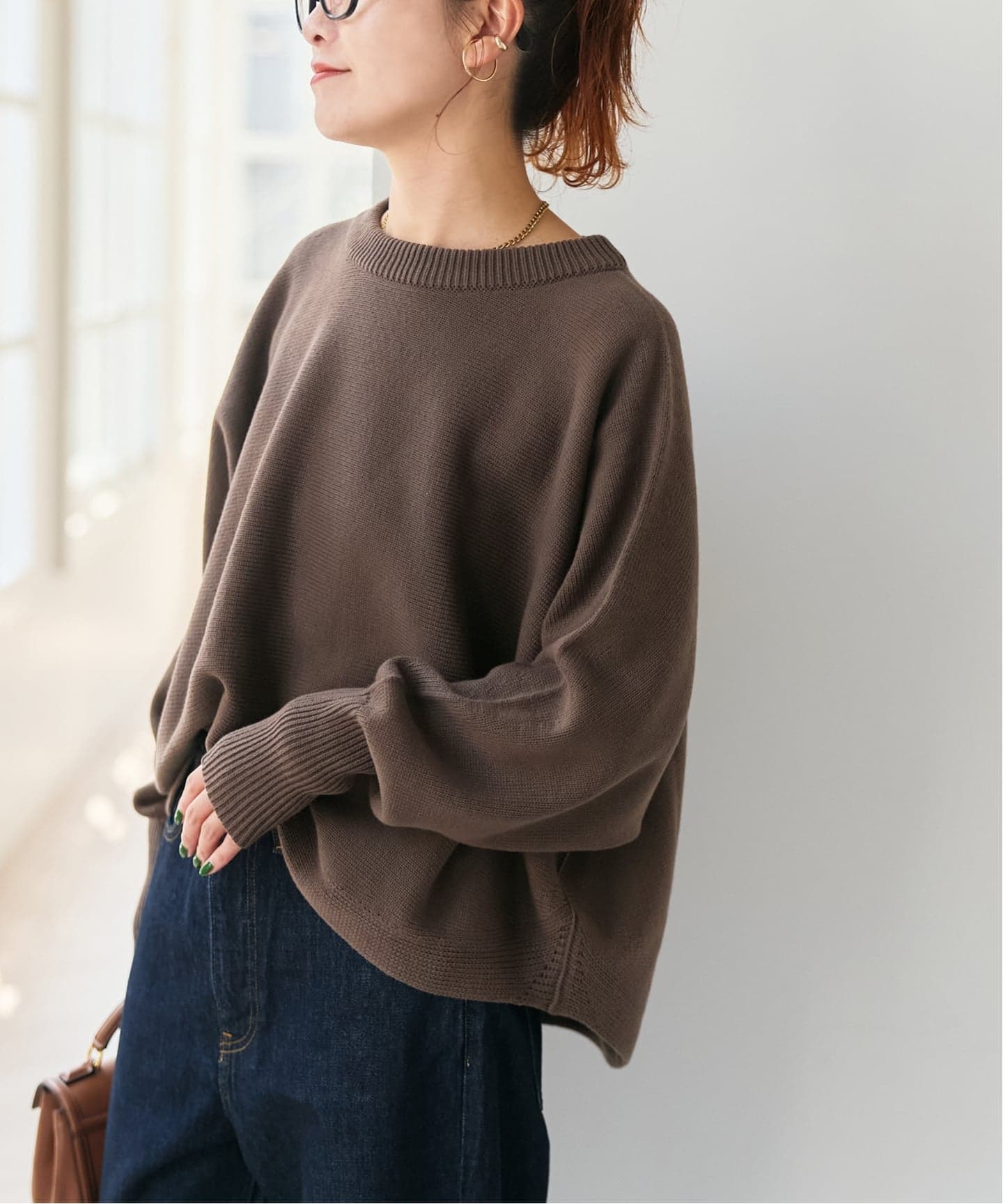 WEB限定 / 追加4予約》バルキーヤーンドルマンロングリブニット