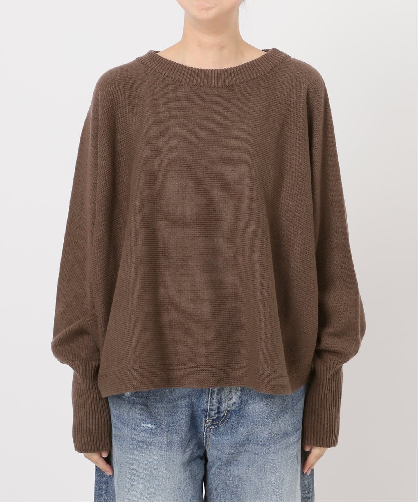 WEB限定 / 追加4予約》バルキーヤーンドルマンロングリブニット