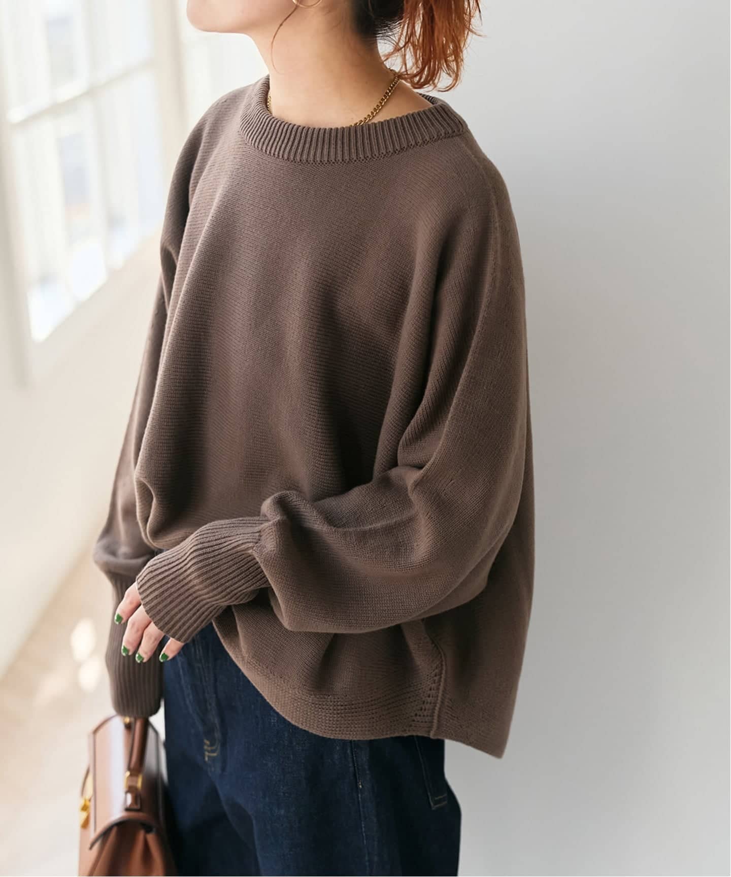 WEB限定 / 追加2》バルキーヤーンドルマンロングリブニット（ニット