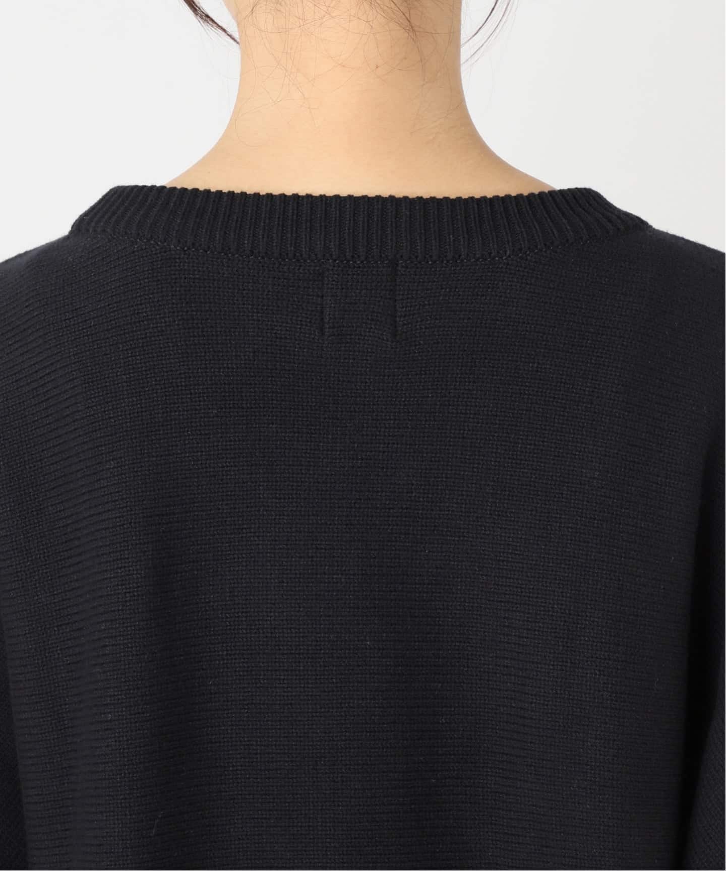 美品✨23aw スピックアンドスパン ドルマンロングリブニットプルオーバー 黒 Spick＆Span（スピック アンド スパン） ニット セーター 「WEB限定