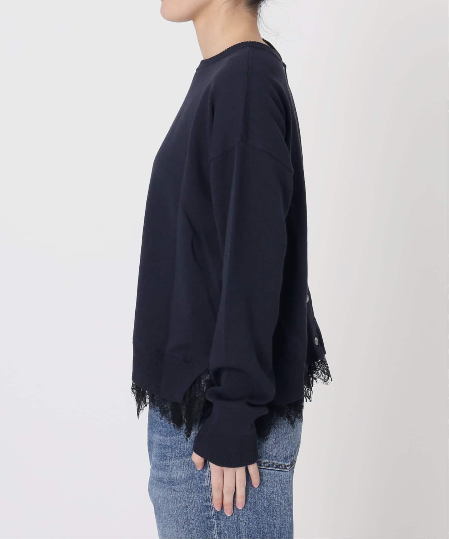 レースドッキング2WAYカーディガン（カーディガン）｜Spick & Span