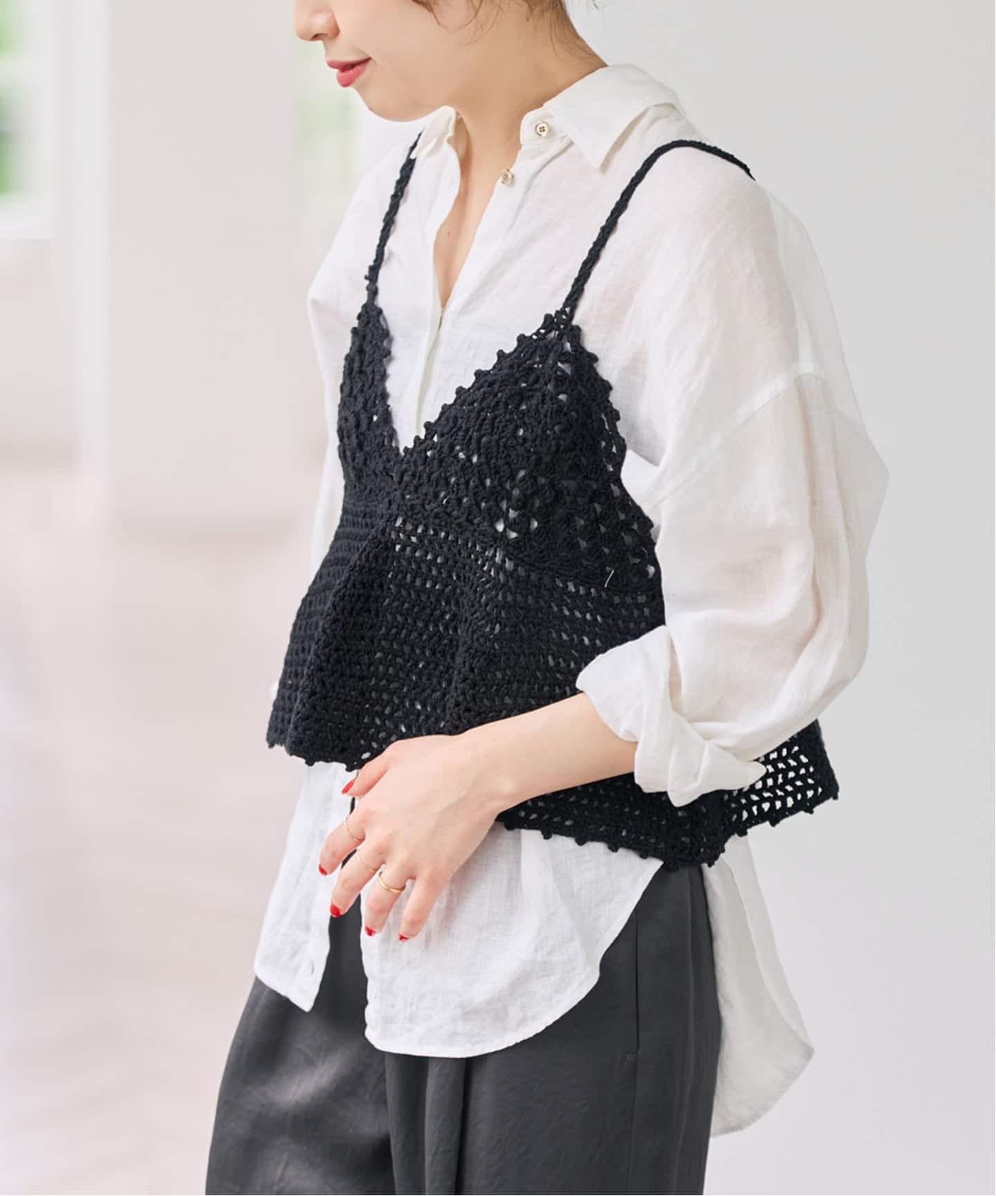 新品！Spick and Spanクロシェニットキャミソール Spick & Span｜《追加予約》クロシェニットキャミソール | Rakuten