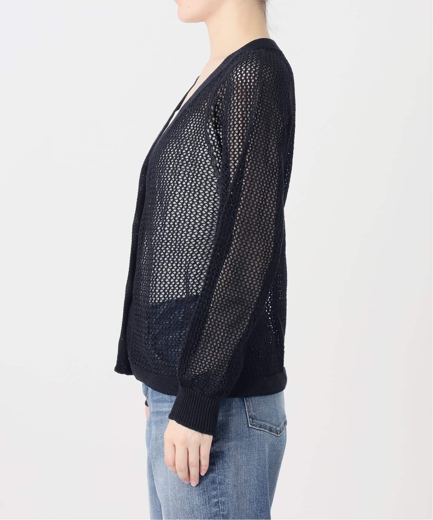 Spick &Span Vネックカーディガン メッシュVネックカーディガン（ニット／セーター）｜Spick & Span