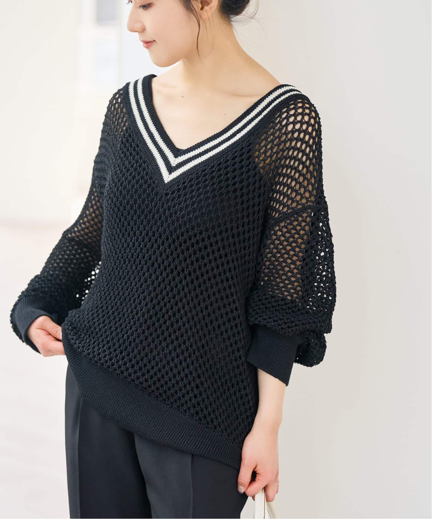 ☆値下げ☆SPICK&SPANケーブルチルデンVプルオーバー☆ Vネックチルデンニット（ニット／セーター）｜Spick & Span（スピック
