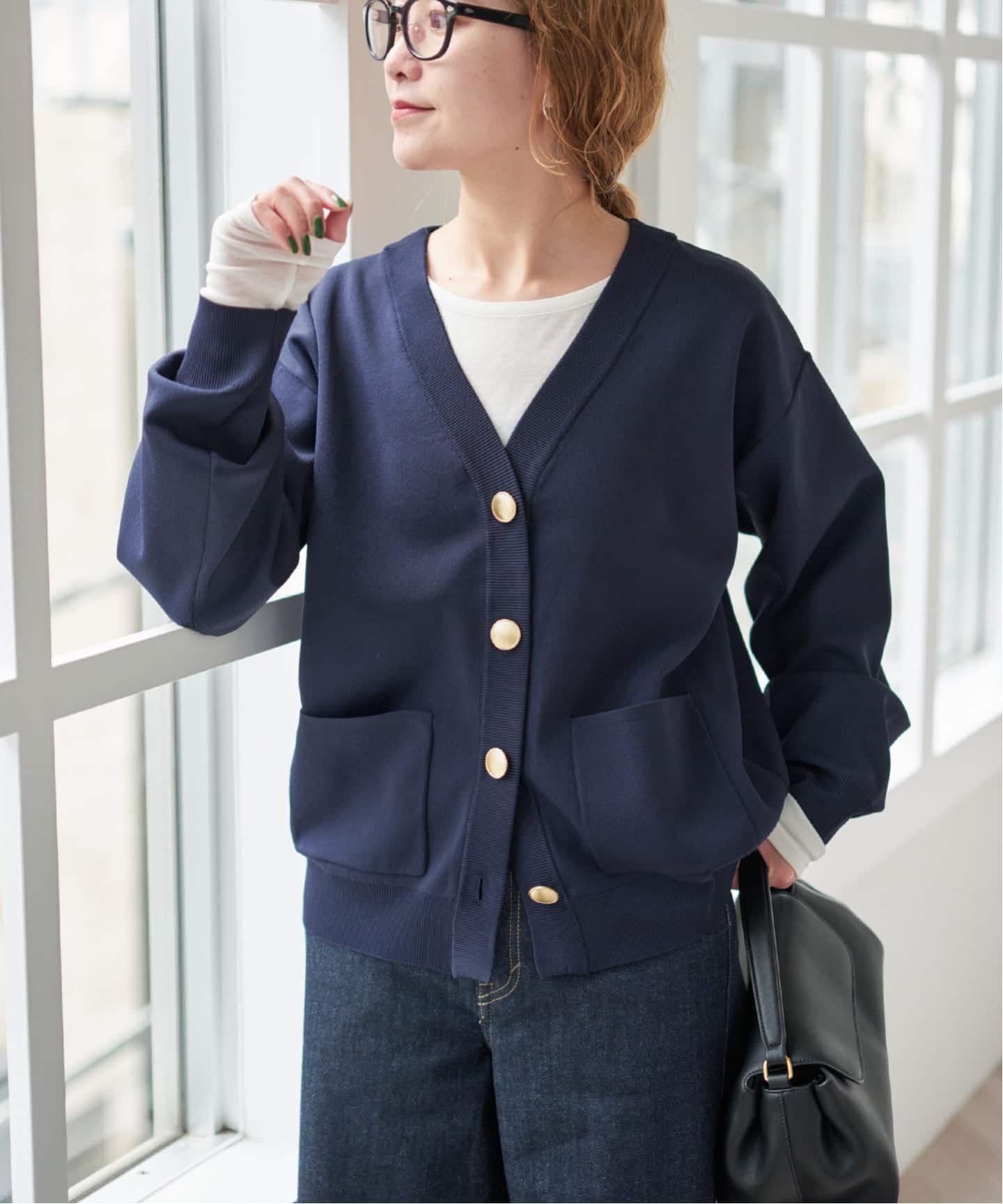 一部店舗+WEB限定予約》ウォッシャブルVネックカーディガン