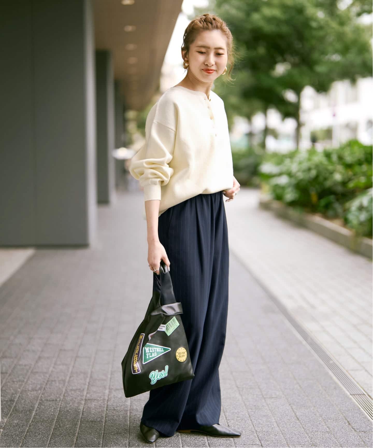 新色有り / 追加》メタルボタンヘンリーネックニット（ニット