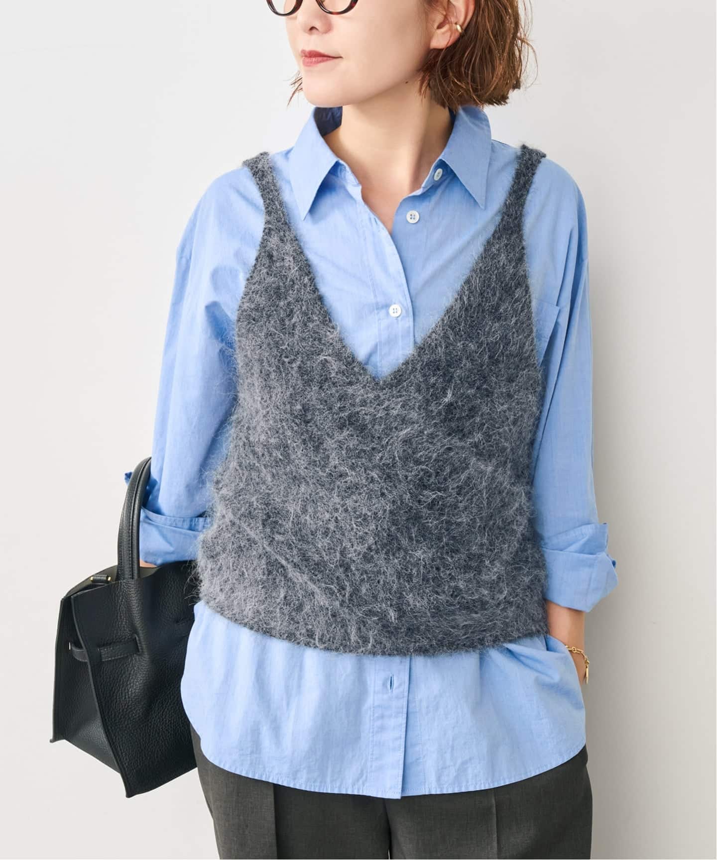 アルパカ混2WAYカシュクールニット（キャミソール）｜Spick & Span