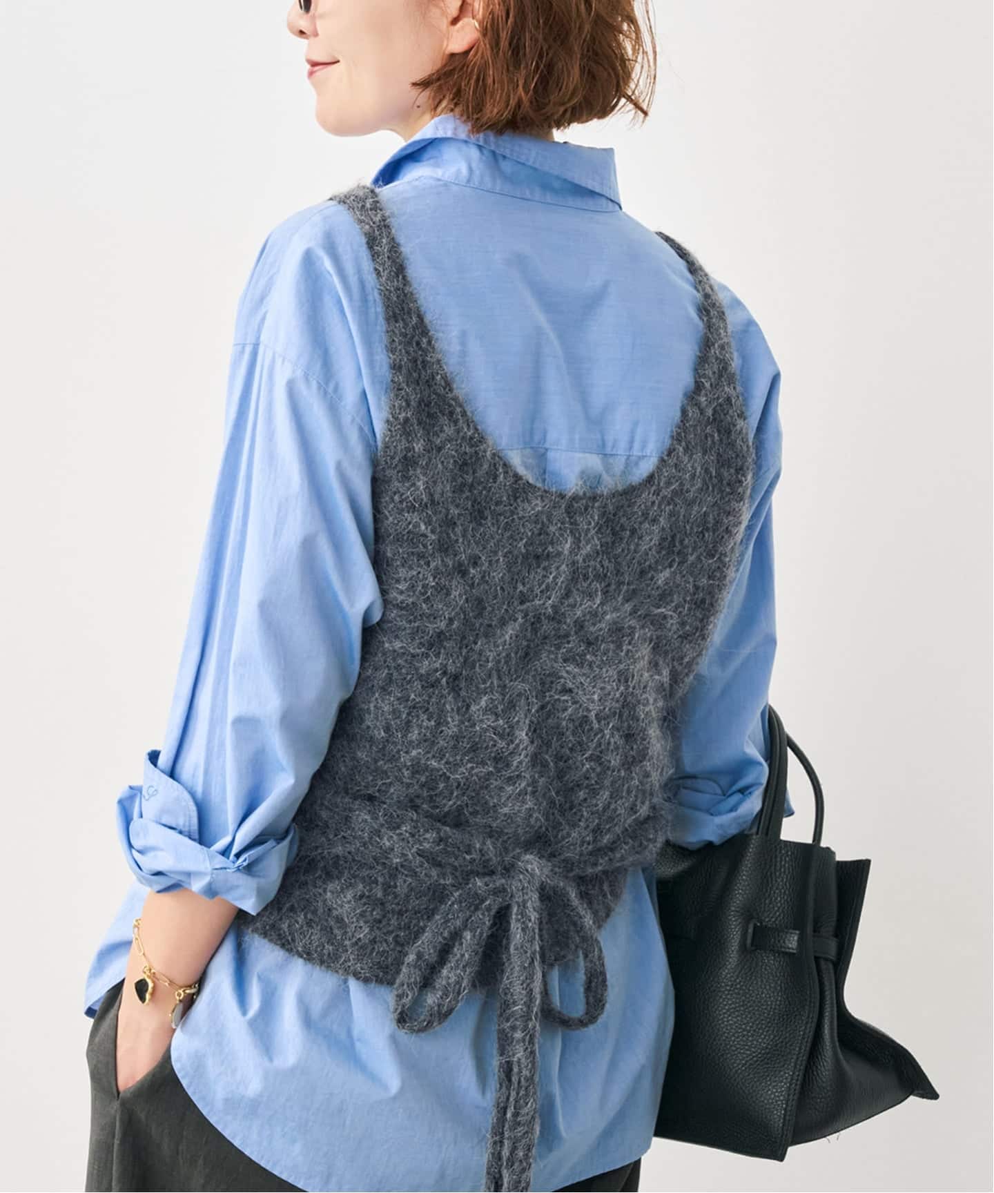 アルパカ混2WAYカシュクールニット（キャミソール）｜Spick & Span