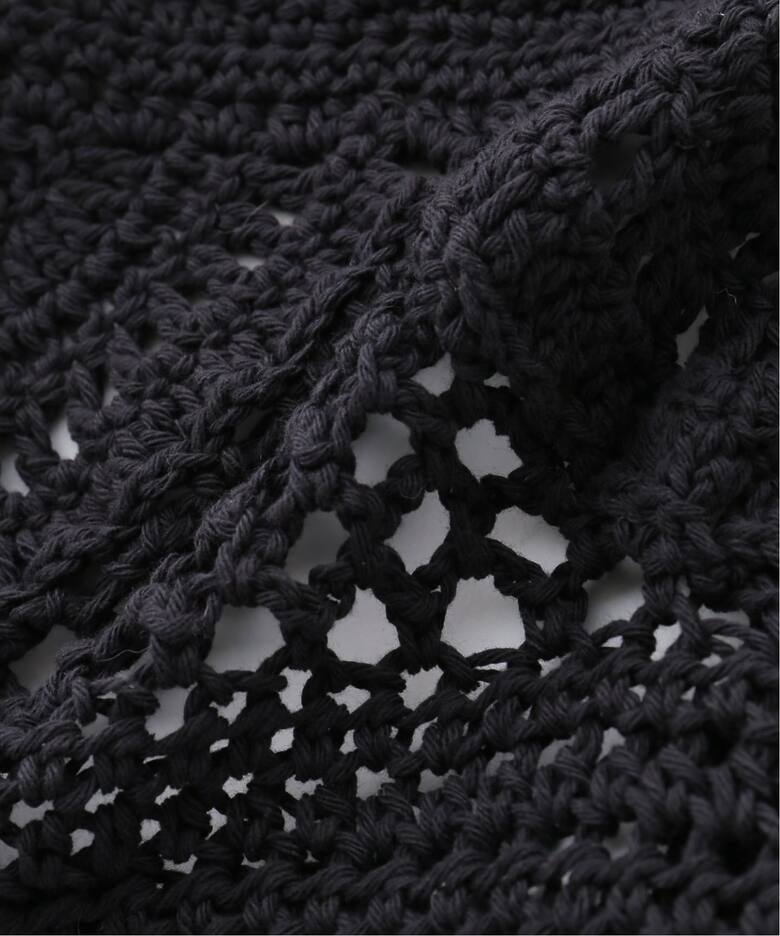 一部店舗+WEB限定》SEEALL / シーオール CROCHET RACER TOP（ニット 