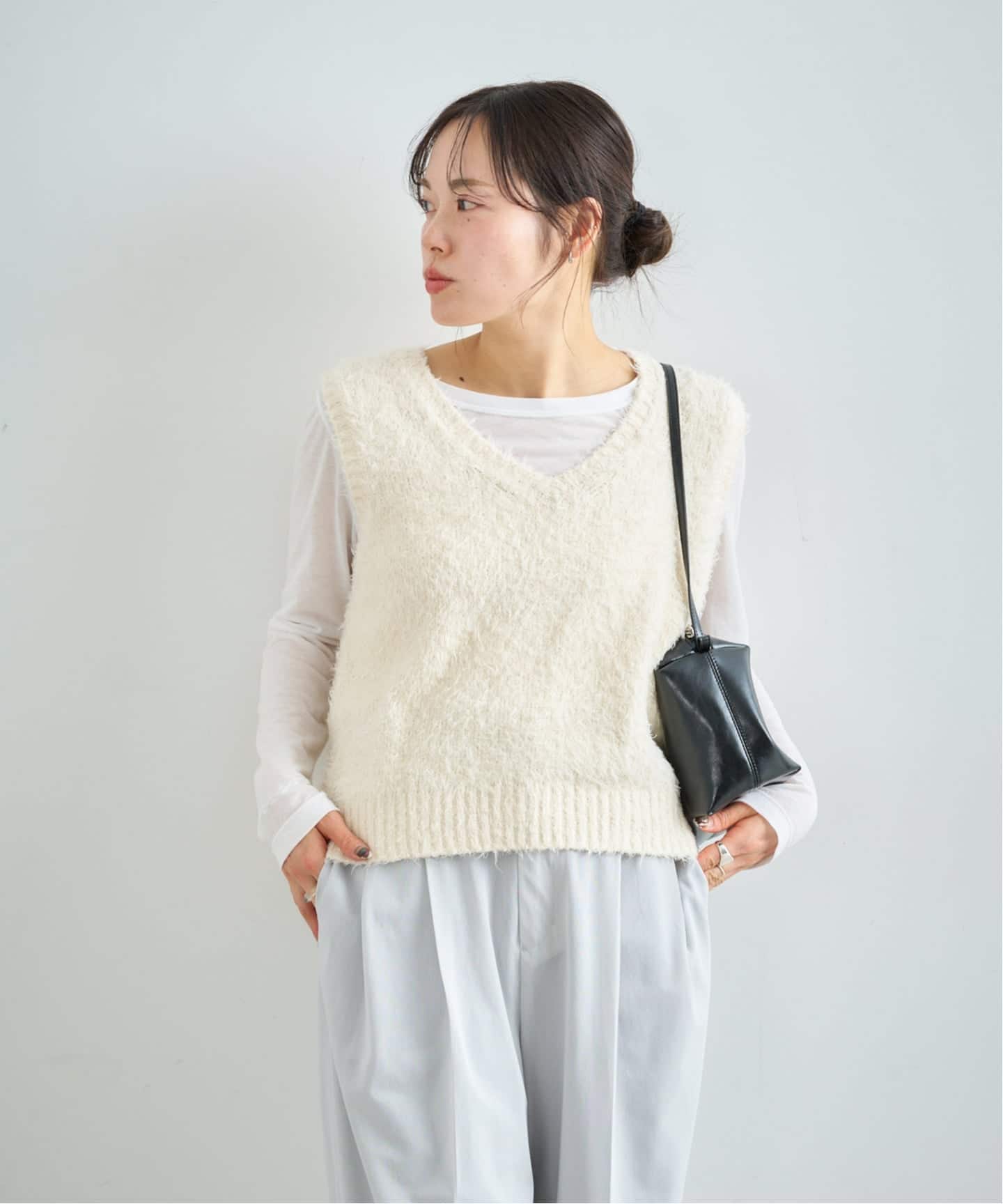 予約》コットンシャギーニットベスト（ベスト）｜U by SPICK&SPAN
